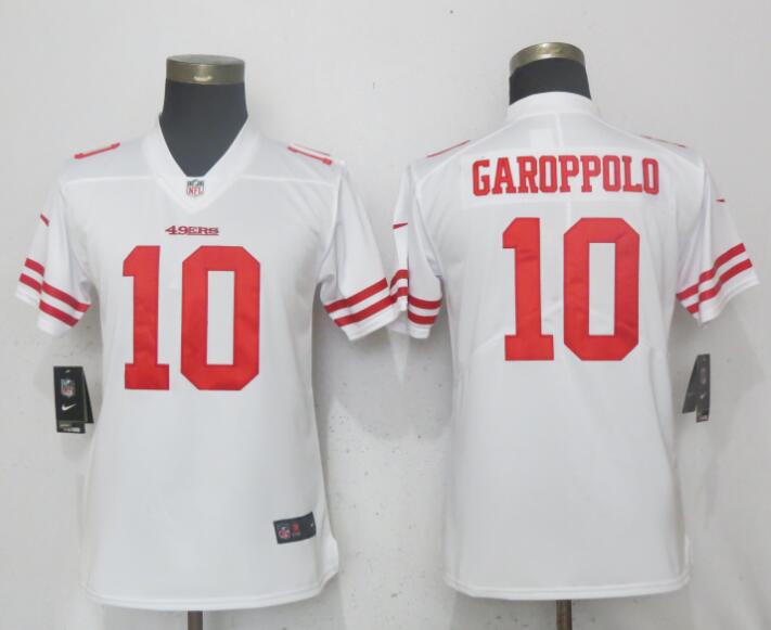  49ers 10 Jimmy Garoppolo White Women Vapor Untouchable Player Limited Jersey