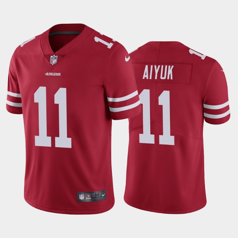 Nike 49ers 11 Brandon Aiyuk Red 2020 NFL Draft First Round Pick Vapor Untouchable Limited Jersey