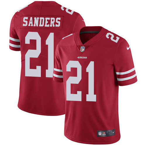  49ers 21 Deion Sanders Red Vapor Untouchable Player Limited Jersey