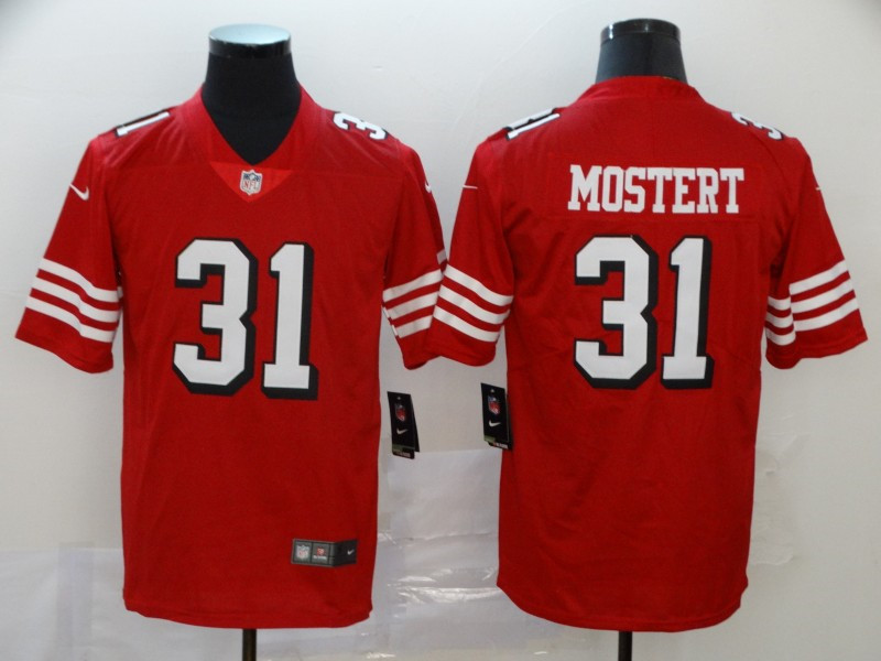 Nike 49ers 31 Raheem Mostert Red Color Rush Vapor Untouchable Limited Jersey