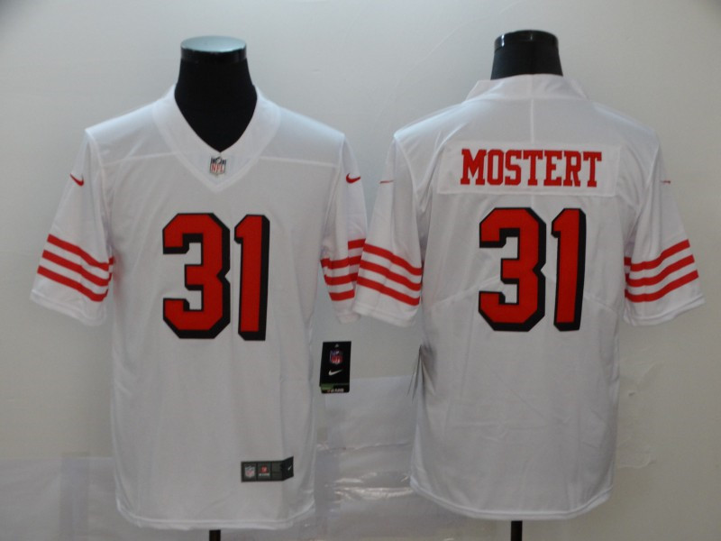Nike 49ers 31 Raheem Mostert White Color Rush Vapor Untouchable Limited Jersey