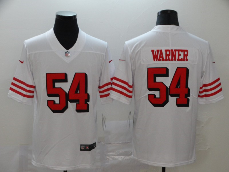 Nike 49ers 54 Fred Warner White Color Rush Vapor Untouchable Limited Jersey