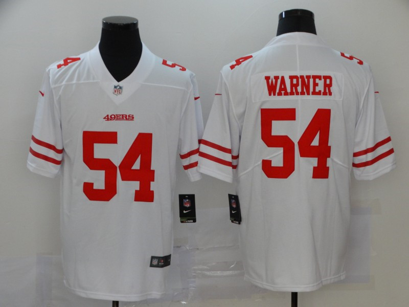 Nike 49ers 54 Fred Warner White Vapor Untouchable Limited Jersey