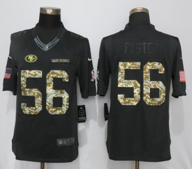  49ers 56 Reuben Foster Anthracite Salute to Service Limited Jersey