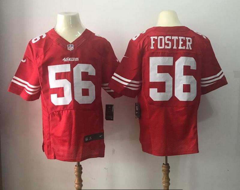  49ers 56 Reuben Foster Red Elite Jersey