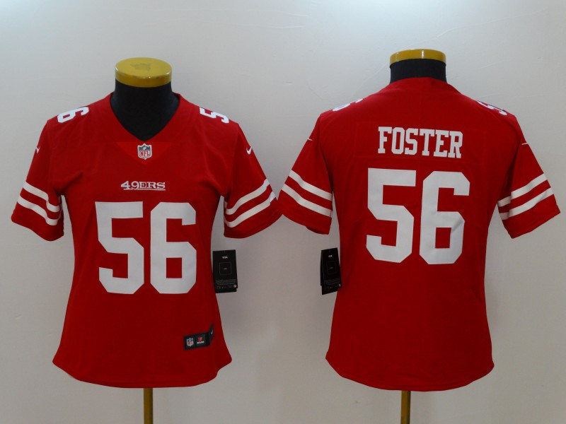  49ers 56 Reuben Foster Red Women Vapor Untouchable Player Limited Jersey