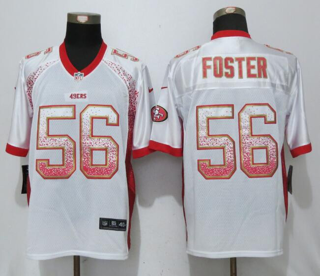  49ers 56 Reuben Foster White Drift Fashion Elite Jersey