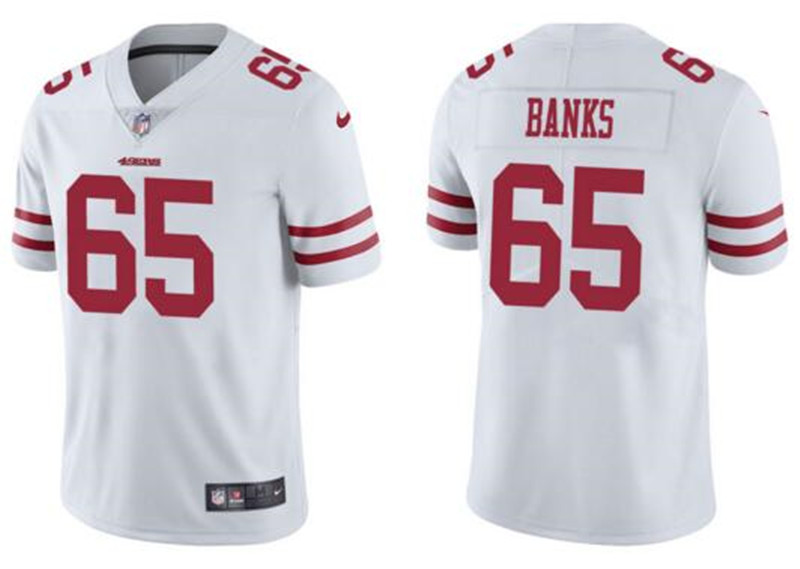 Nike 49ers 65 Aaron Banks White Vapor Untouchable Limited Jersey