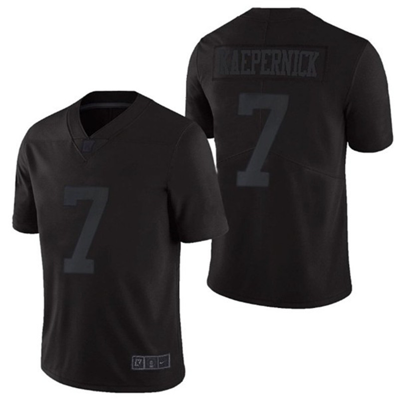 Nike 49ers 7 Colin Kaepernick All Black Vapor Untouchable Limited Jersey