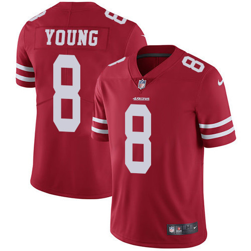  49ers 8 Steve Young Red Vapor Untouchable Player Limited Jersey
