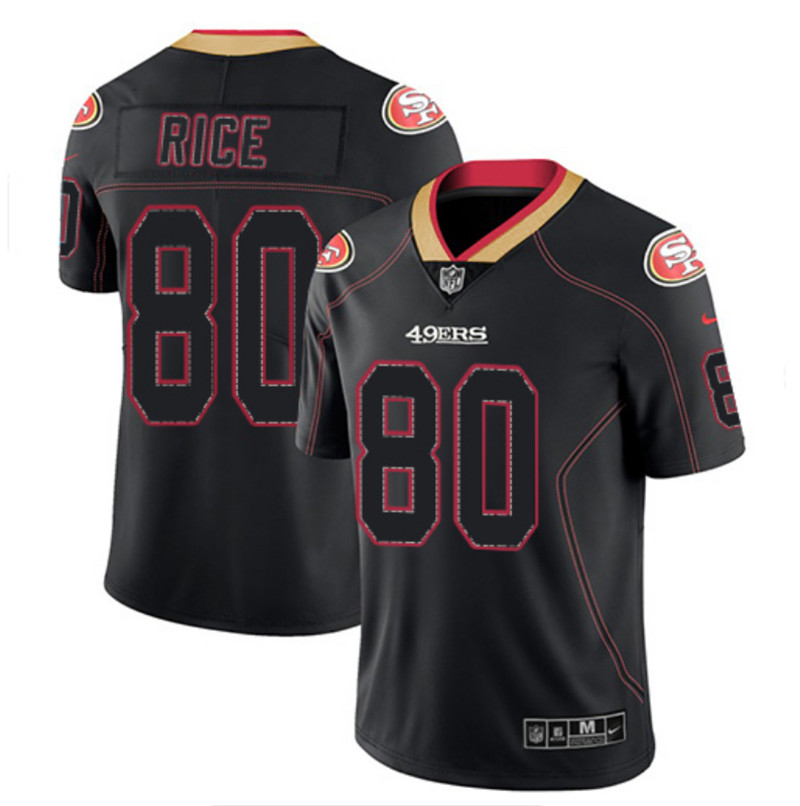 Nike 49ers 80 Jerry Rice Black Shadow Legend Limited Jersey