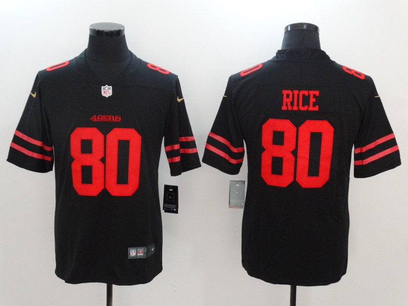  49ers 80 Jerry Rice Black Vapor Untouchable Player Limited Jersey