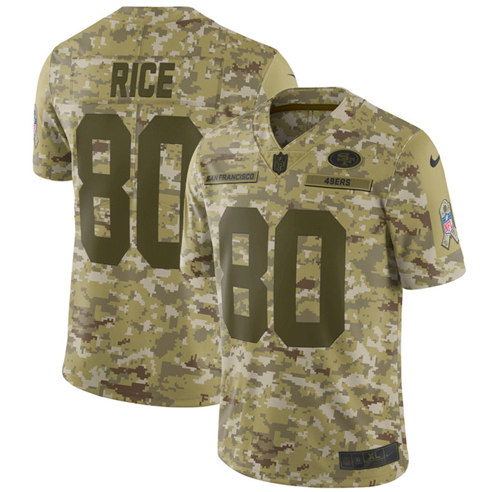  49ers 80 Jerry Rice Camo Salute To Service Limited Jersey
