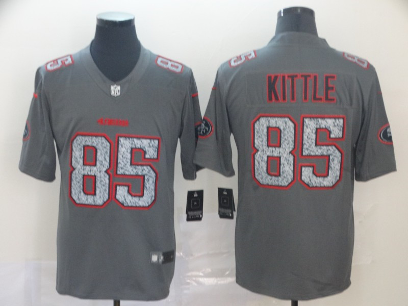 Nike 49ers 85 George Kittle Gray Camo Vapor Untouchable Limited Jersey
