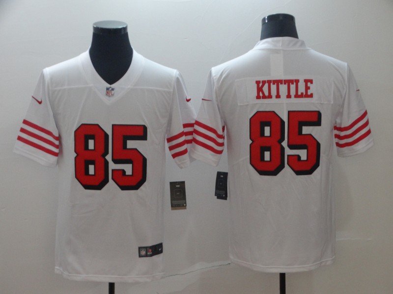 Nike 49ers 85 George Kittle White Color Rush Vapor Untouchable Limited Jersey