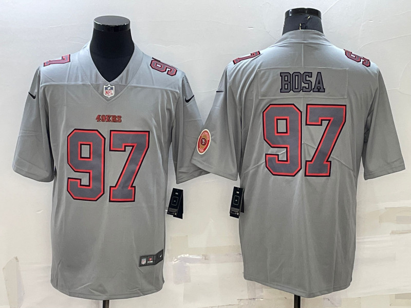Nike 49ers 97 Nick Bosa Gray Atmosphere Fashion Vapor Limited Jersey