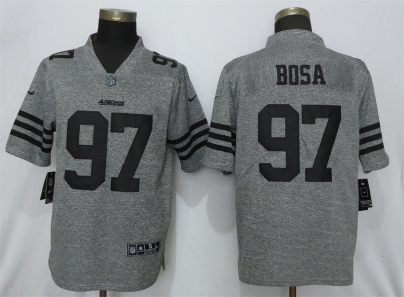 Nike 49ers 97 Nick Bosa Gray Gridiron Gray Vapor Untouchable Limited Jersey