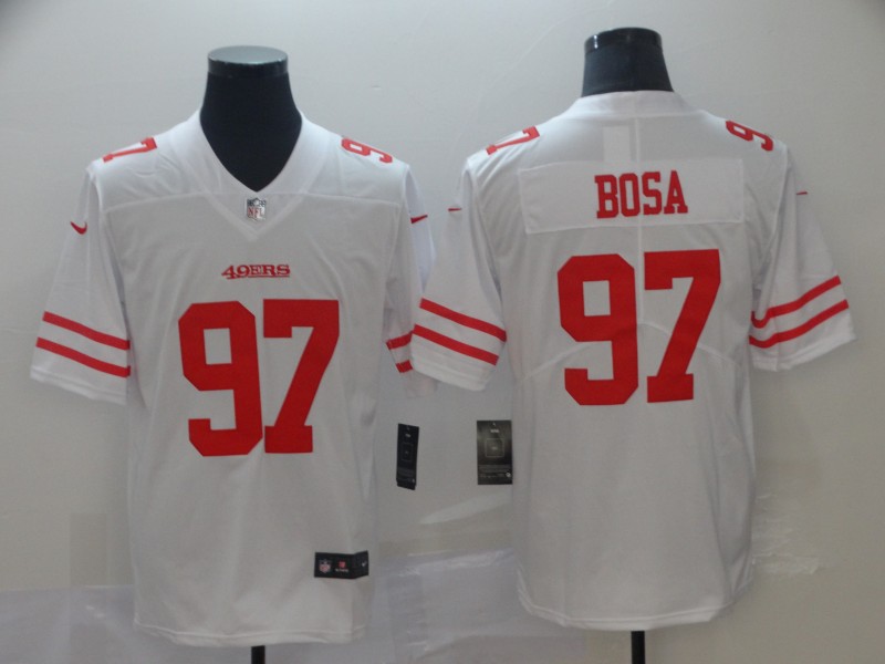 Nike 49ers 97 Nick Bosa White 2019 NFL Draft First Round Pick Vapor Untouchable Limited Jersey