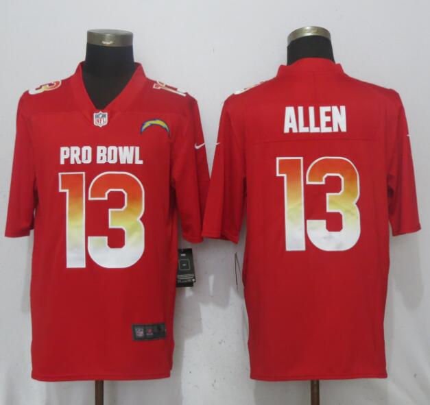  AFC Chargers 13 Keenan Allen Red 2018 Pro Bowl Game Jersey