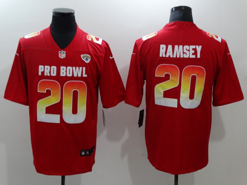  AFC Jaguars 20 Jalen Ramsey Red 2019 Pro Bowl Game Jersey