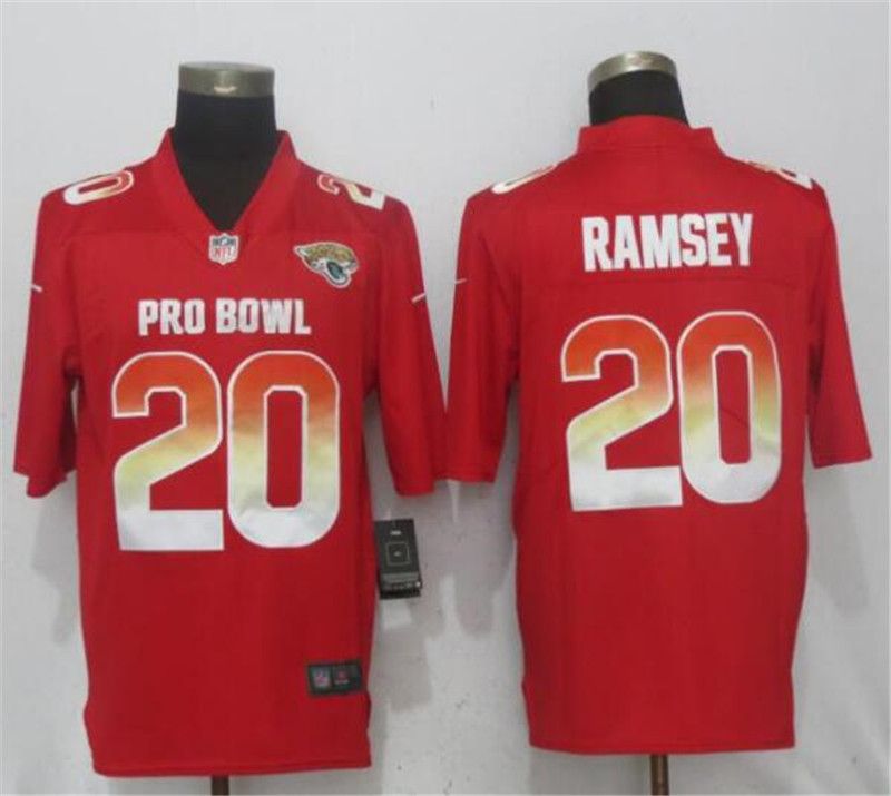  AFC Jaguars 20 Jalen Ramsey Red 2019 Pro Bowl Limited Jersey