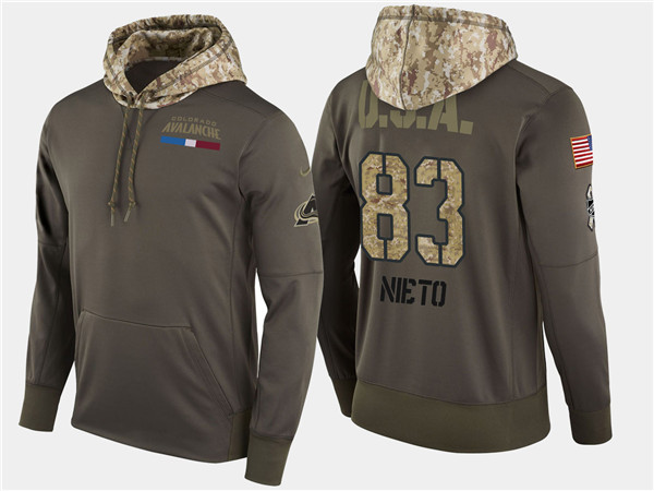  Aavalanche 83 Matt Nieto Olive Salute To Service Pullover Hoodie