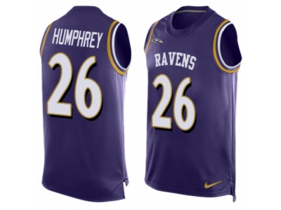  Baltimore Ravens 26 Marlon Humphrey Elite Purple Player Name Number Tank Top NFL Jersey