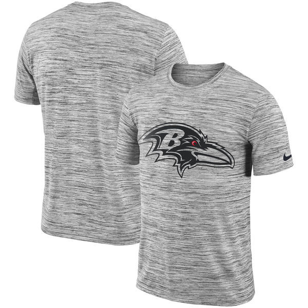  Baltimore Ravens Heathered Black Sideline Legend Velocity Travel Performance T Shirt