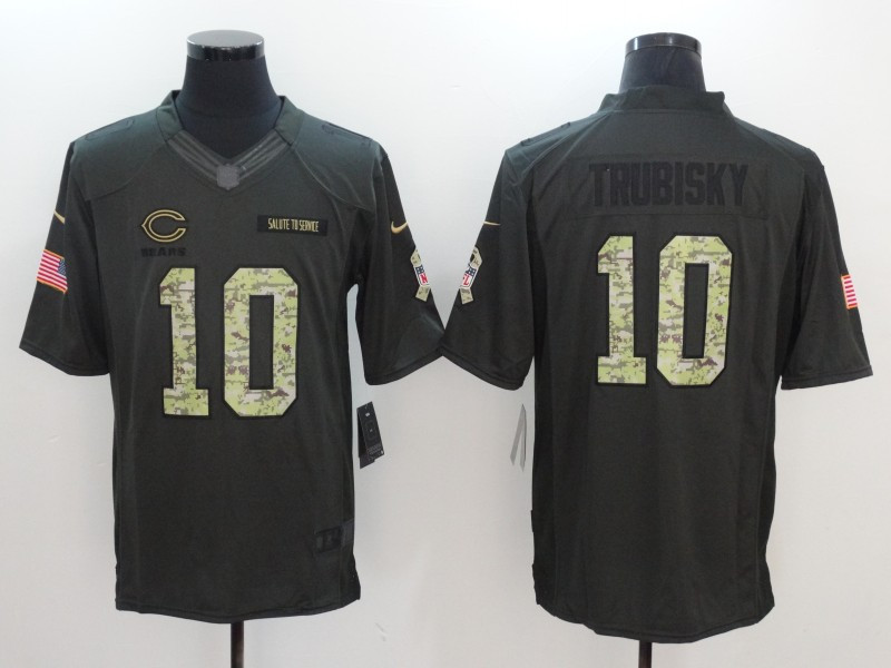  Bears 10 Mitchell Trubisky Anthracite Salute to Service Limited Jersey