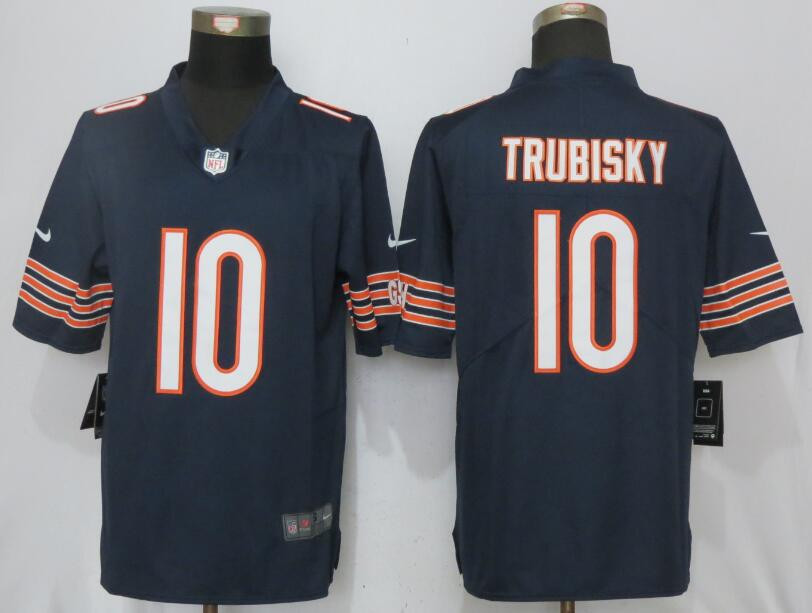  Bears 10 Mitchell Trubisky Navy Vapor Untouchable Player Limited Jersey