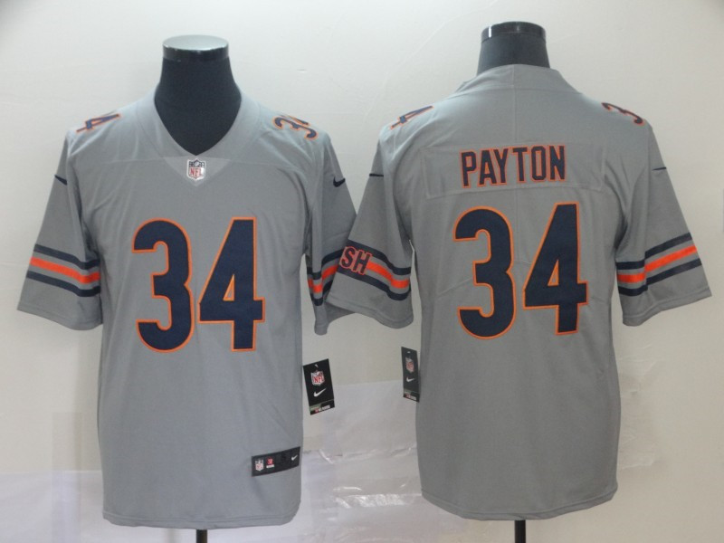 Nike Bears 34 Walter Payton Gray Inverted Legend Limited Jersey
