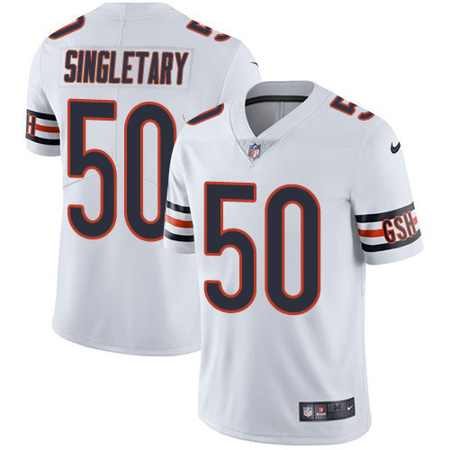  Bears 50 Mike Singletary White Vapor Untouchable Player Limited Jersey