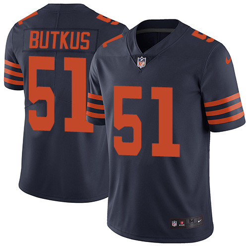  Bears 51 Dick Butkus Navy Throwback Vapor Untouchable Player Limited Jersey