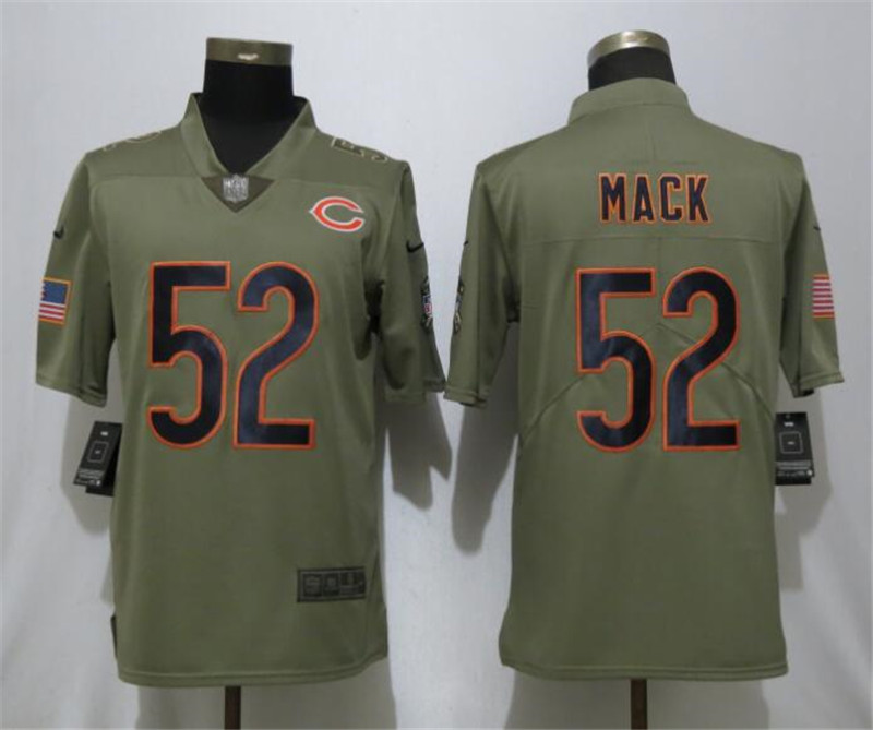  Bears 52 Khalil Mack Olive Salute To Service Limited Jersey