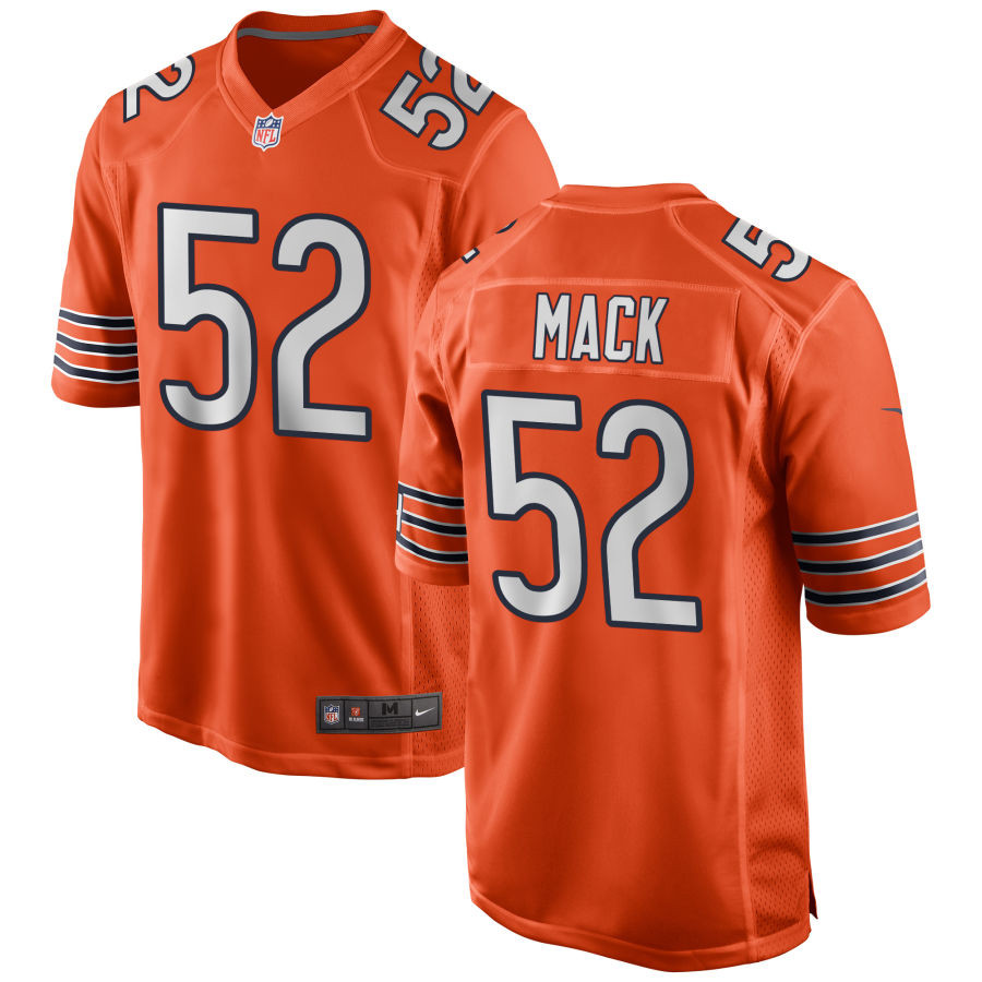  Bears 52 Khalil Mack Orange Alternate Elite Jersey