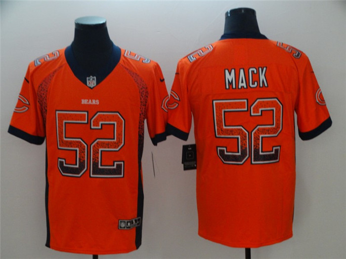  Bears 52 Khalil Mack Orange Drift Fashion Limited Jersey