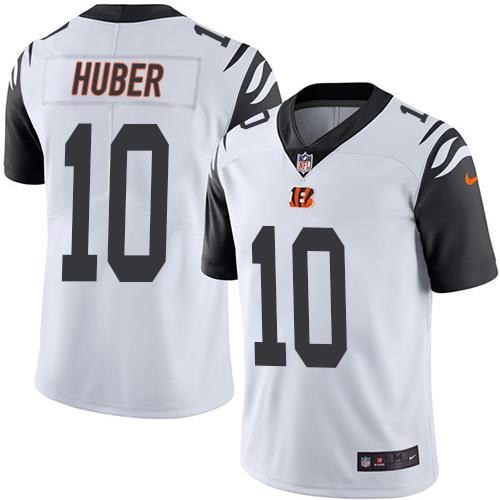  Bengals 10 Kevin Huber White Color Rush Limited Jersey
