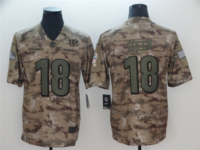  Bengals 18 A.J. Green Camo Salute To Service Limited Jersey