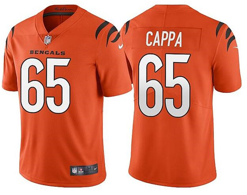 Nike Bengals 65 Alex Cappa Orange Vapor Limited Jersey