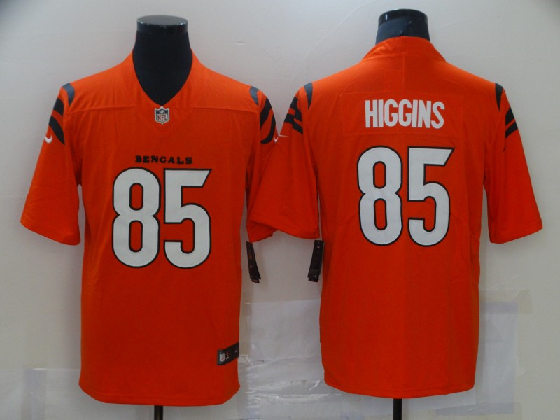 Nike Bengals 85 Tee Higgins Orange Vapor Limited Jersey