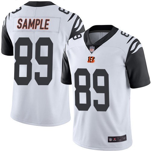 Nike Bengals 89 Drew Sample White 2019 NFL Draft First Round Pick Color Rush Limited Jersey