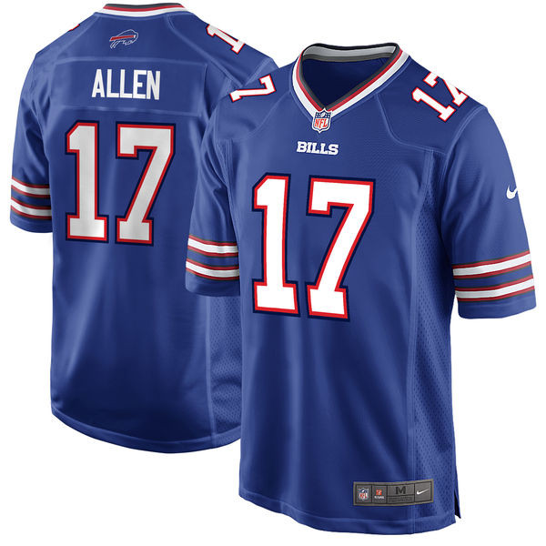  Bills 17 Josh Allen Royal 2018 NFL Draft Pick Elite Jersey
