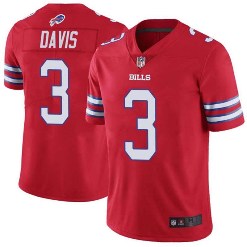 Nike Bills 3 Gabriel Davis Red 2020 NFL Draft Color Rush Limited Jersey