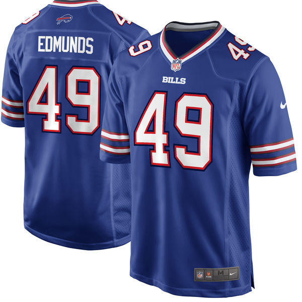  Bills 49 Tremaine Edmunds Royal 2018 NFL Draft Pick Elite Jersey