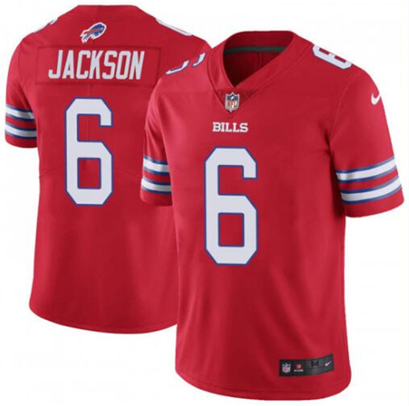 Nike Bills 6 Tyree Jackson Red Color Rush Limited Jersey