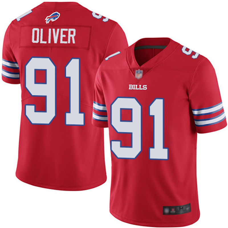 Nike Bills 91 Ed Oliver Red Youth Color Rush Limited Jersey
