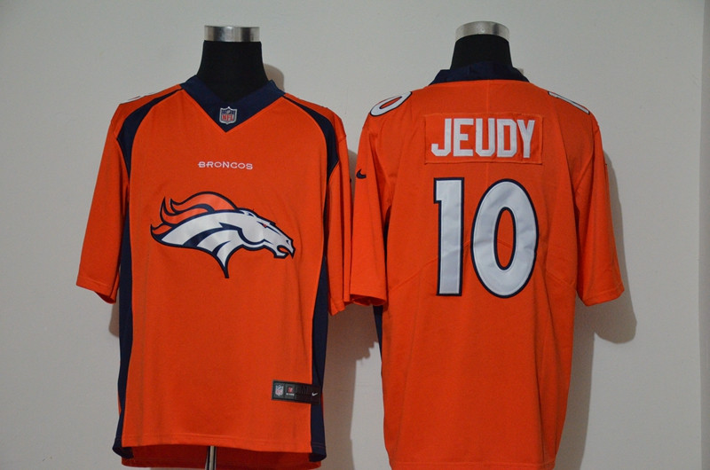 Nike Broncos 10 Jerry Jeudy Orange Vapor Untouchable Limited Jersey
