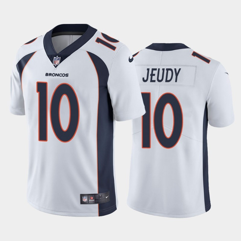 Nike Broncos 10 Jerry Jeudy White 2020 NFL Draft First Round Pick Vapor Untouchable Limited Jersey