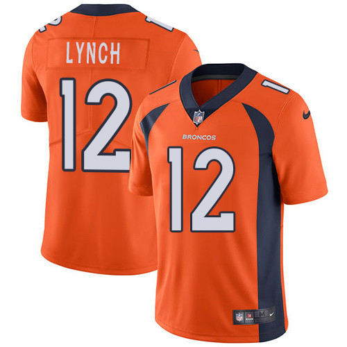  Broncos 12 Paxton Lynch Orange Vapor Untouchable Player Limited Jersey