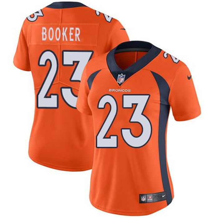  Broncos 23 Devontae Booker Orange Women Vapor Untouchable Limited Jersey